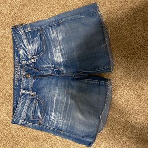 American eagle midi distresses jean shorts
